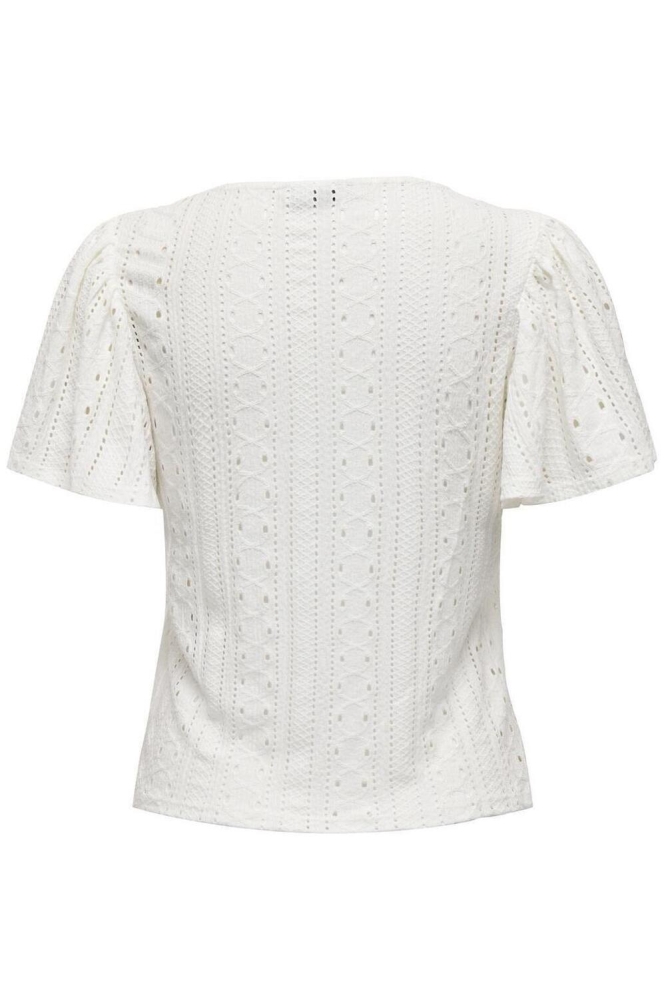 ONLRIVERSIDE S/S FLAIRED TOP JRS 15312474 CLOUD DANCER